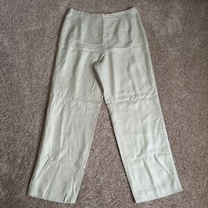 Vintage Talbots Pants Womens 16 Cream 100% Silk Lined NWT